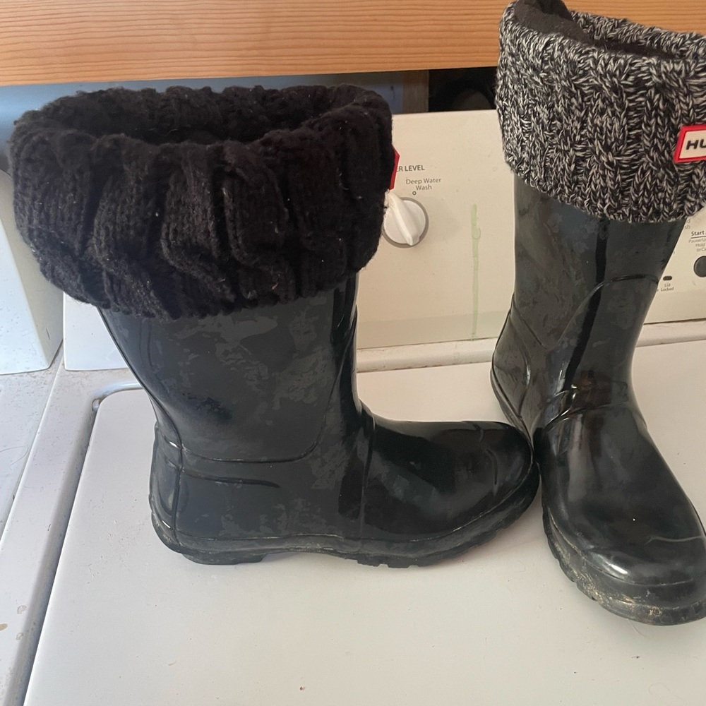 Hunter Black Glossy Boots